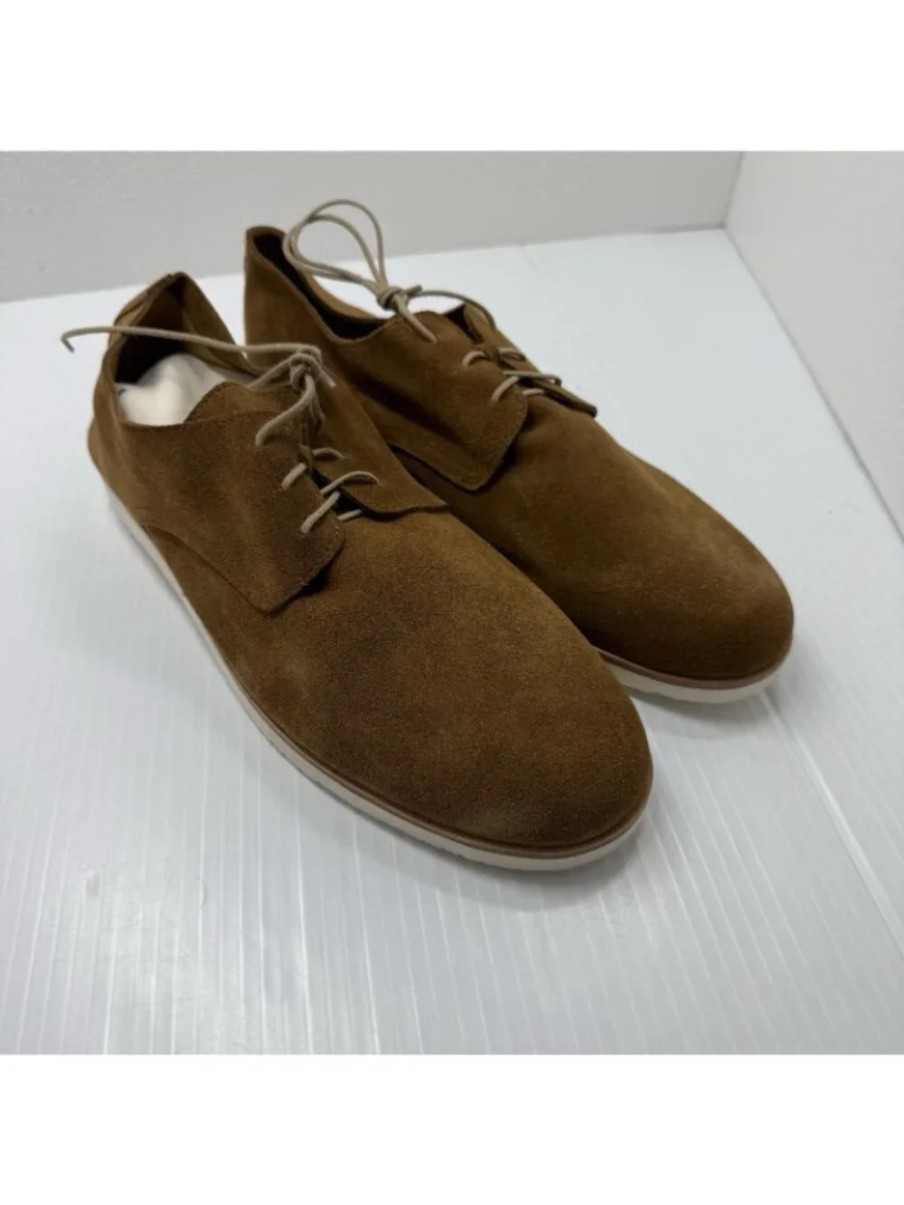 Nisolo Lightweight Flex Derby 9 Tan Suede Oxford Packable Travel Ethical NIB
